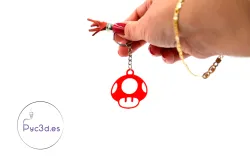 MUSHROOM MARIO BROS KEYCHAIN