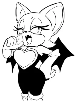 Rouge the Bat stencil 3