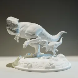 T-rex dad and son