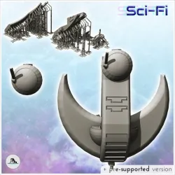 Tau recon spaceship with scout drone (6) - Future Sci-Fi SF Post apocalyptic Tabletop Scifi Wargaming Planetary exploration RPG Terrain