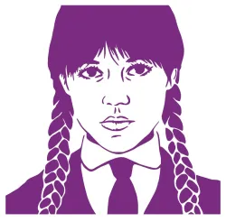 Wednesday Addams stencil 7