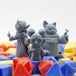 Wizard Friends Trio! Ax the Hobgoblin, Arno the Catfolk, Audri the Gnome