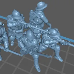 WW2 28mm WW2 french reserve infantry combat group 1