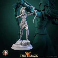 Amazons set 6 miniatures 32mm pre-supported