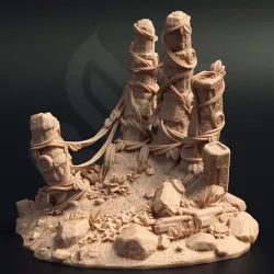 Ancient Statue Ruin Terrain - Ruins of Duradi