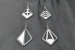 Art deco drop earring set #2