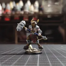 Beastman Charger V4 FREE STL miniature 32mm pre-supported