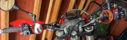 Blind spot mirror holder and handlebar clamp for motorcycle