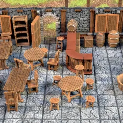 [Commercial License] Bar Furniture STL