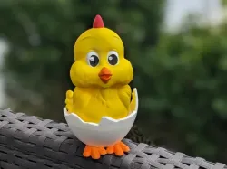 Cute Cartoon Easter Chick No. 3
