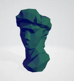 David Head Planter (Low Poly)