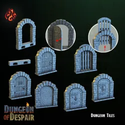 Dungeon of Despair: Dungeon Modular Tiles and props