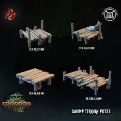 Frogrog Tribe Swamp Scenery Pieces
