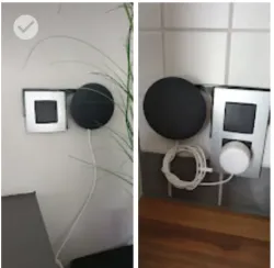 Google Nest Mini holder in combination with Niko lightning swith