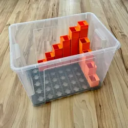Gridfinity adapter for Ikea Samla box 22l