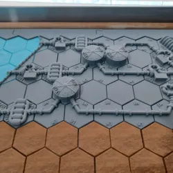 Industrial Pipeline Set Hex Map Scale