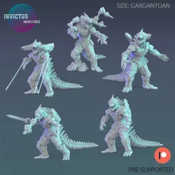 Kaiju Attack Set / Giant Monster Battle Encounter / City Invasion Collection / Pre-Supported