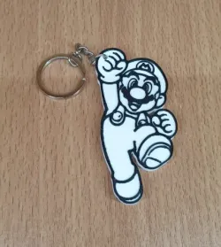 Keychain Super Mario Black and White