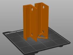 Laptop holder For under-desk mounting (cut for smaller printers)