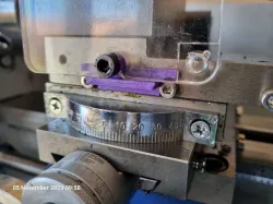Lathe- Shield stop on tool post