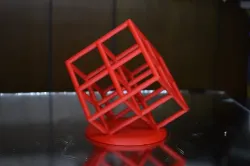 Lattice Cube 3D Printer Torture Test (Overhangs and Dual-Extrusion)