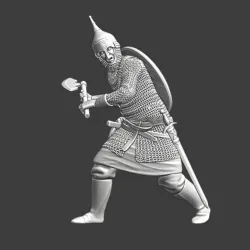 Medieval Baltic Estonian Warrior with great axe