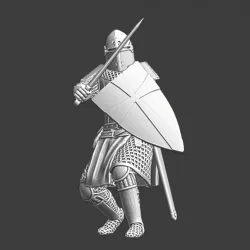 Medieval Hospitaller knight - sugarloaf helmet
