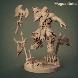 Mountain orc warrior on the battlefield with axe – MG20.5
