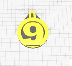 Number 9 Keychain