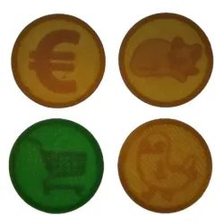 One Euro Tokens with Hidden Internal Lithophanes