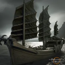 Oriental Pirate Junk Ship - Supportless Terrain