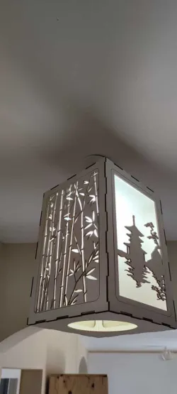 Pendant lamp shadow box for laser cut 3mm thickness