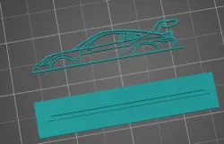 Porshe 911 992 GT3RS stand silhuette
