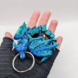 Ram Horn Wyvern Keychain