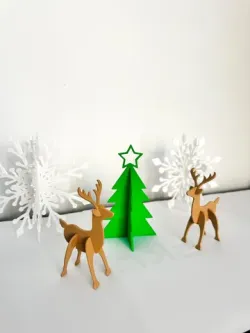 REINDEER CHRISTMAS CARD