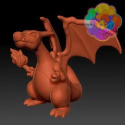 Retro Charizard - Pokémon Red Version Artwork