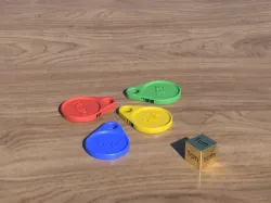 Simple Filament Samples for PLA, PETG, ABS & TPU with temperature marks