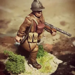 WW2 28mm french Officer and NCO