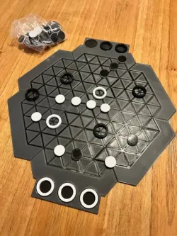 Yinsh board and pieces