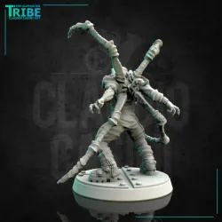 (0155) Male sci-fi mutant undead with a spider legs