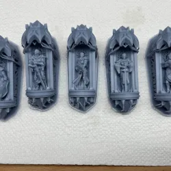 5X nun battle nun presupported statue Cathedral bits,