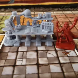 Alchemists Bench, Weapons Rack and Torture Rack for use with HeroQuest