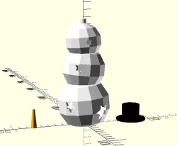 Customizable Snowman with "LED Tealight"