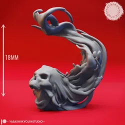 Diving Flameskull - Tabletop Miniature (Pre-Supported)