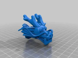 Eastern Dragon head Woggle with space for troop number