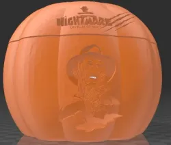 Freddy Krueger Pumpkin Container