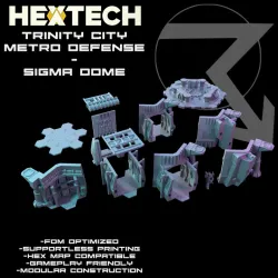 HEXTECH - Trinity City - Metro Defense Expansion (Battletech Compatible)