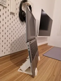 Laptop stand v2 for skadis storage ikea