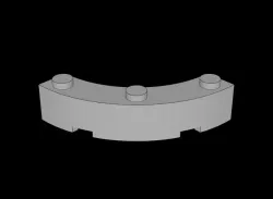 Lego Compatible (48092.dat) Brick  4 x  4 Corner Round