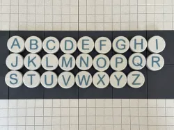 Letter Puck Wall Hangers (Ariel Rounded)